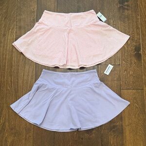 NWT Old Navy Pink Gingham and Purple High-Waisted Skorts - XL (14-16)
